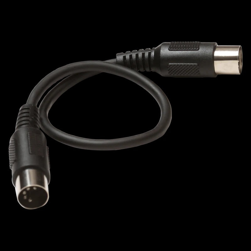 MIDI CABLE, 12", 5-PIN TO 5-PIN WITH MOLDED CONNECTOR SHELLS